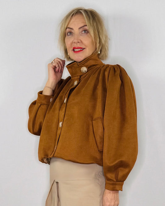 The Alma Jacket in Tan
