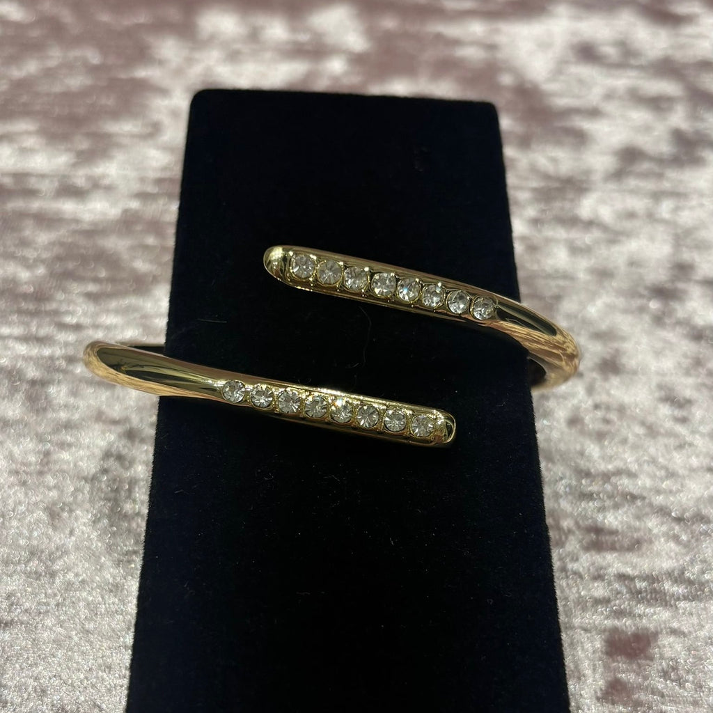 open bangle with diamante stones