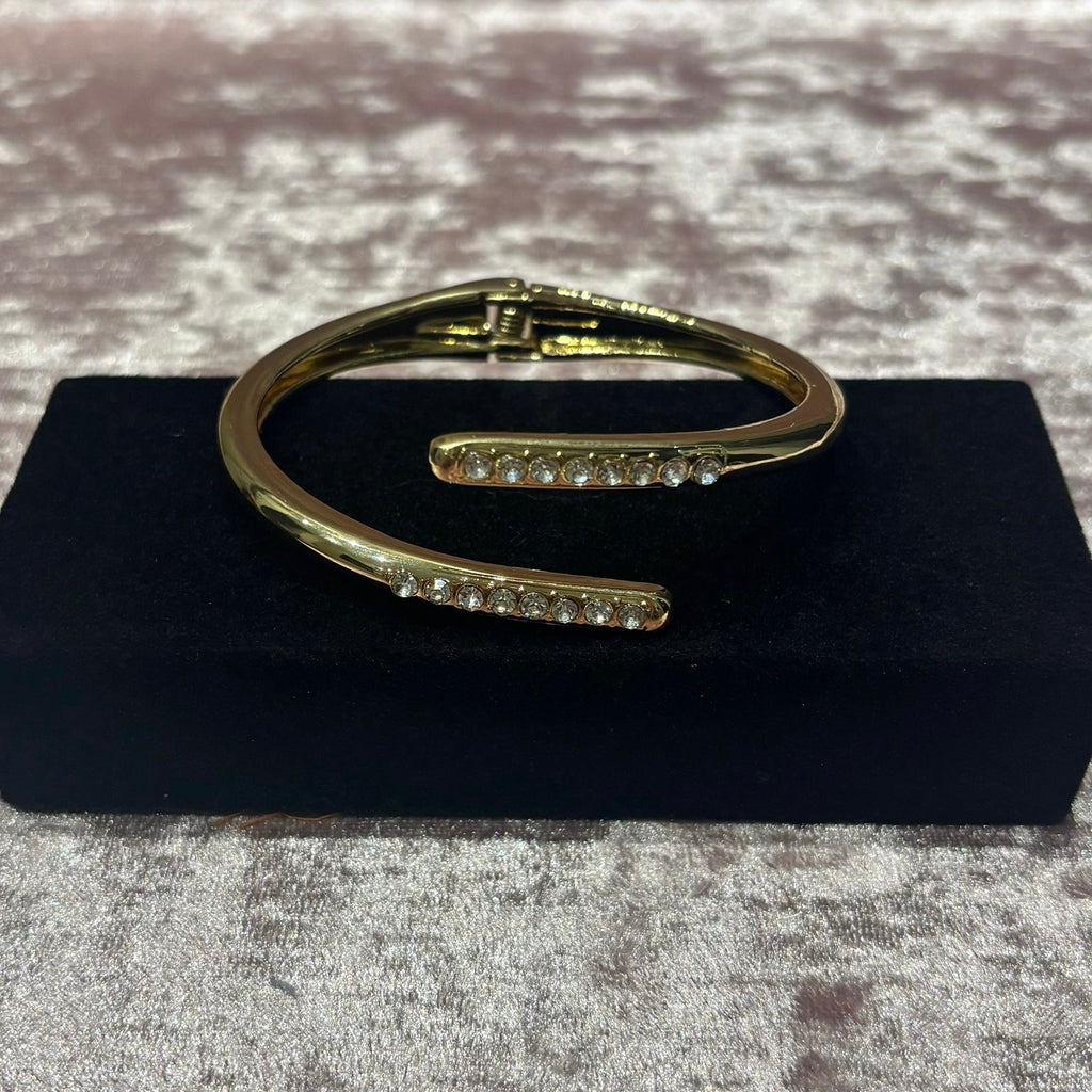 open bangle with diamante stones