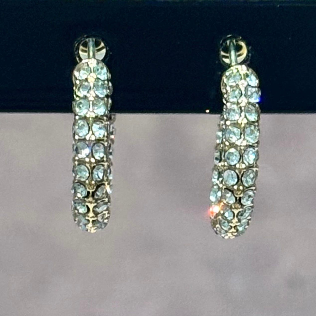 small diamante hoop earring