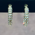 small diamante hoop earring