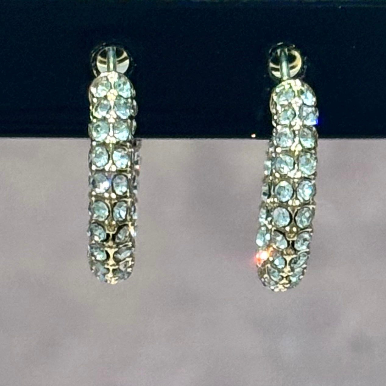 small diamante hoop earring