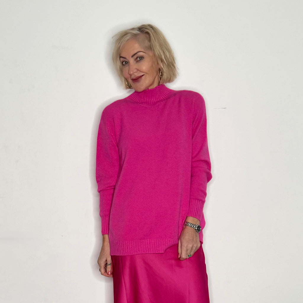 loose fit turtleneck knit