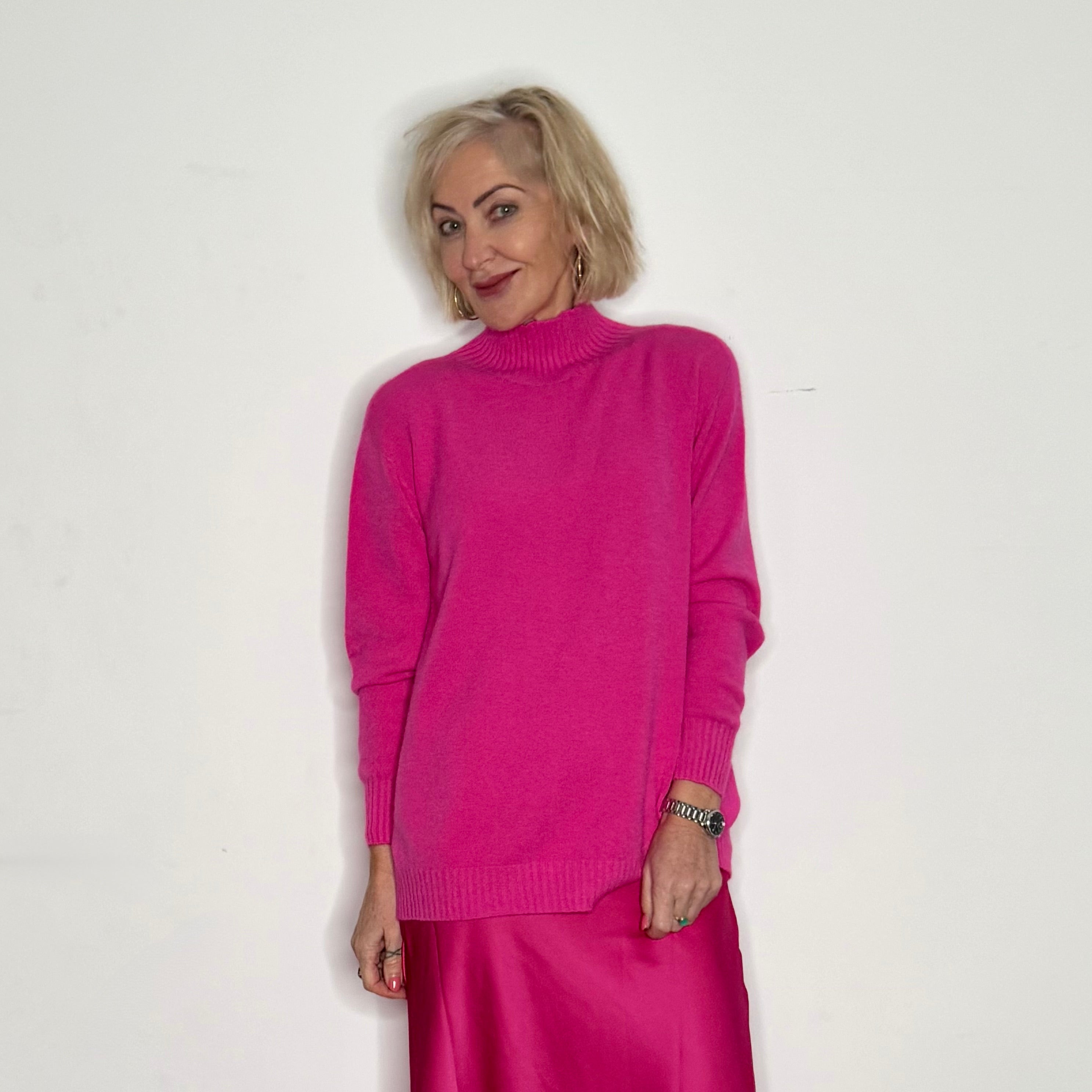 loose fit turtleneck knit