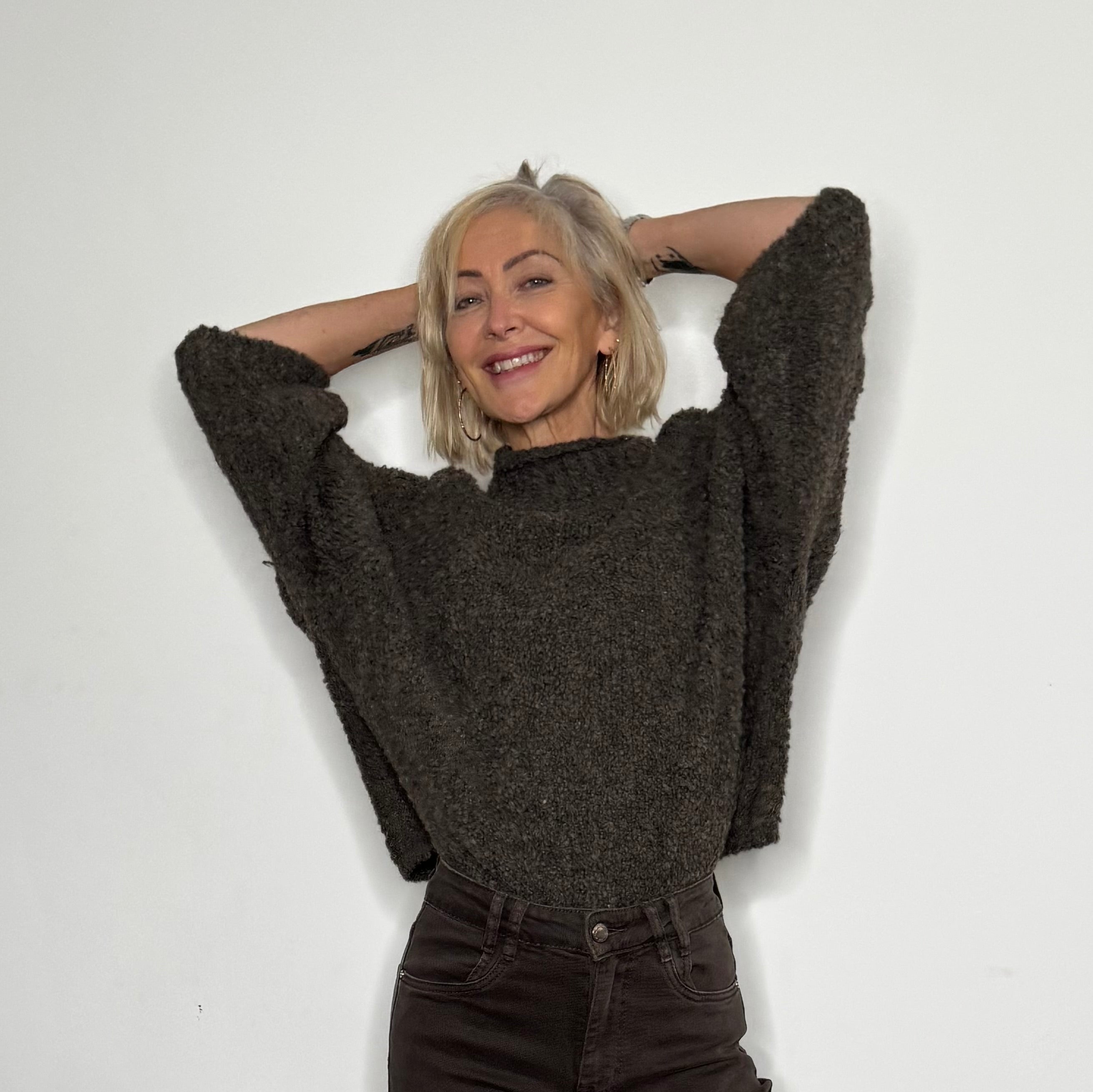 soft round neck sweater