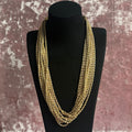 Gold. multi strand, rope necklace