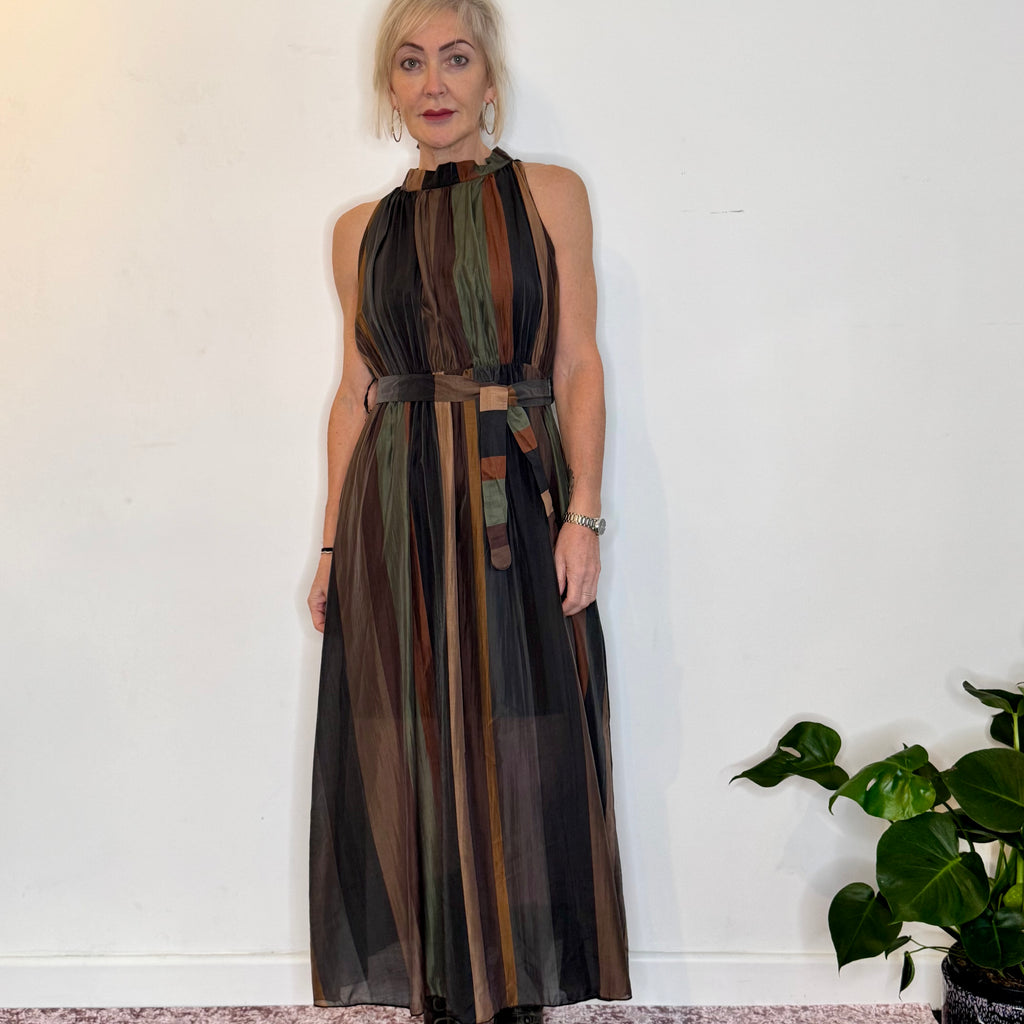 Sleeveless striped dress