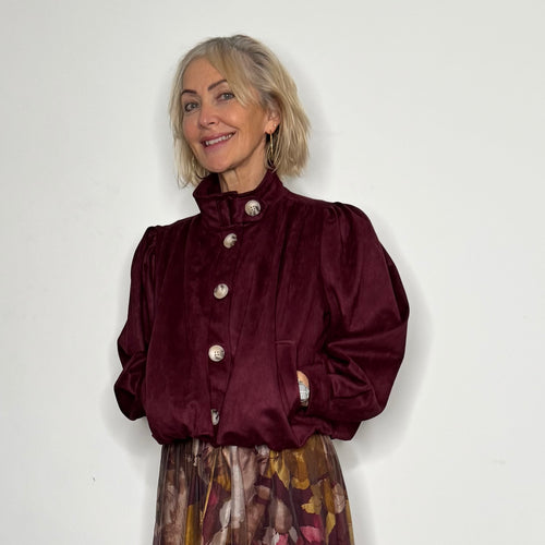 Alma gathered shoulder short jacket