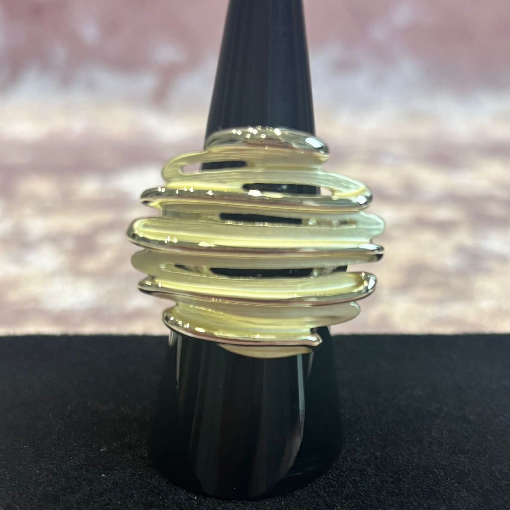 Contrast finish bar design ring