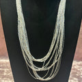fine, short silver multi strand necklace