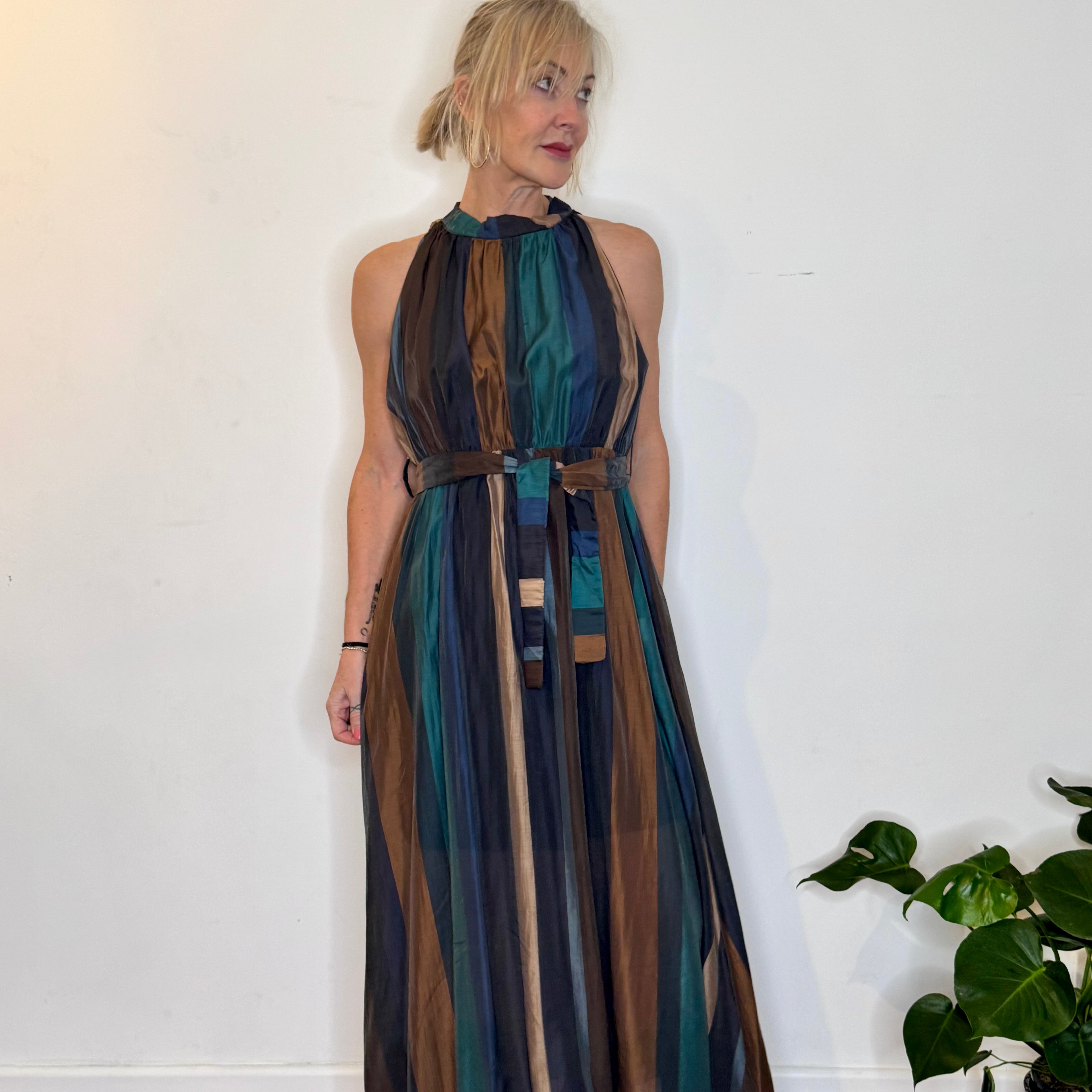 Sleeveless striped dress