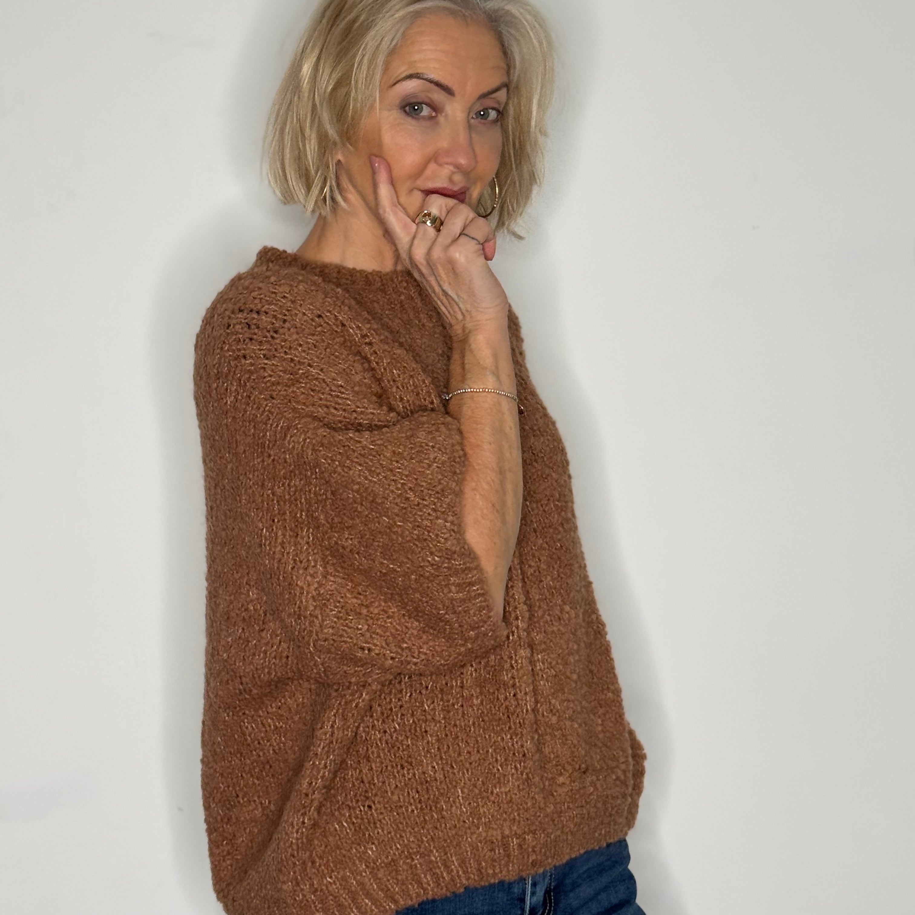 oversized alpaca wool knit